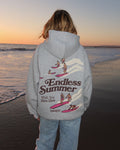 "Endless Summer" Luksusowa bluza z kapturem o kroju oversize w kolorze ciemnego melanżu