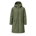 Water-Reactive Botanical Long Raincoat — Olive