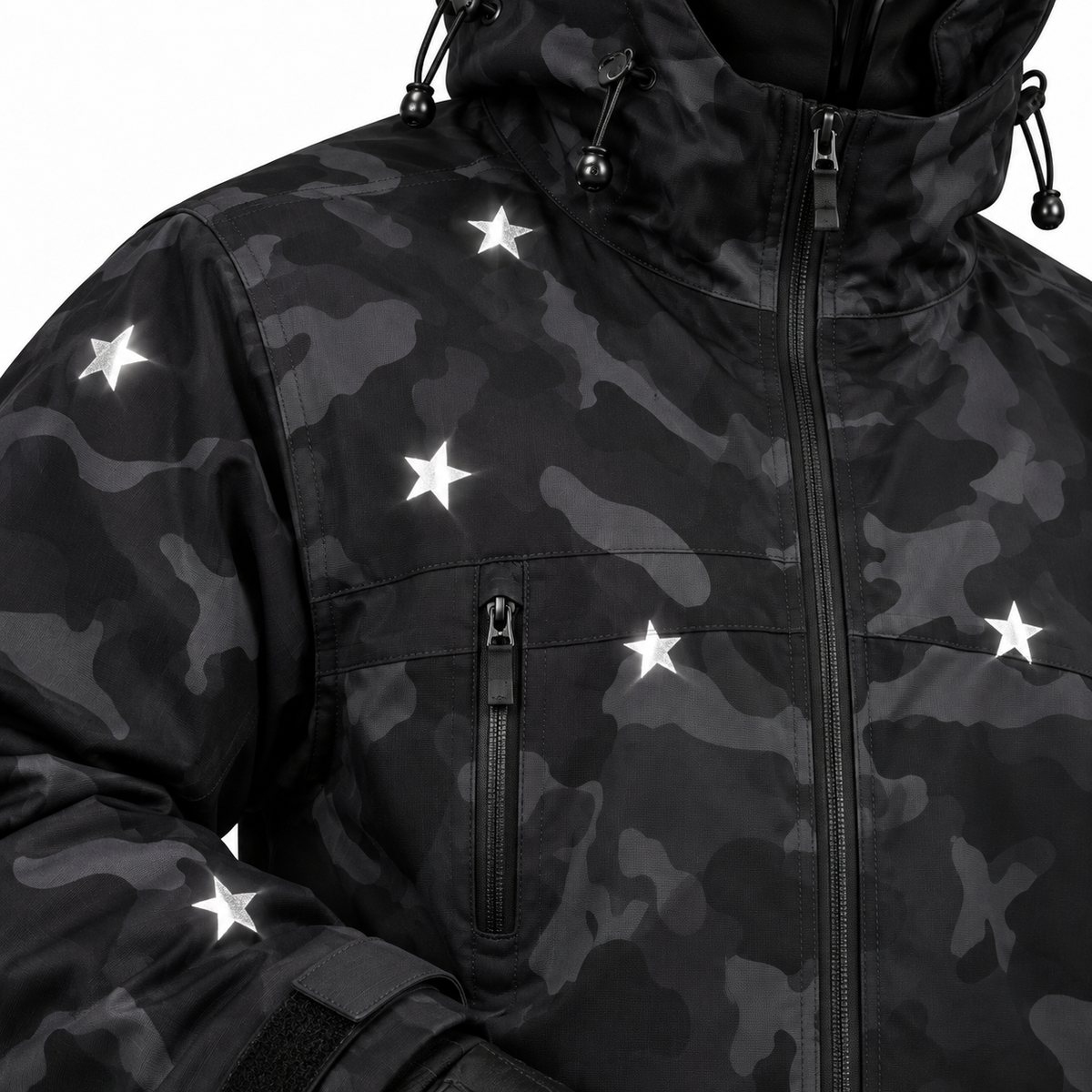 Night Shard Reflective Camo Tech Jacket