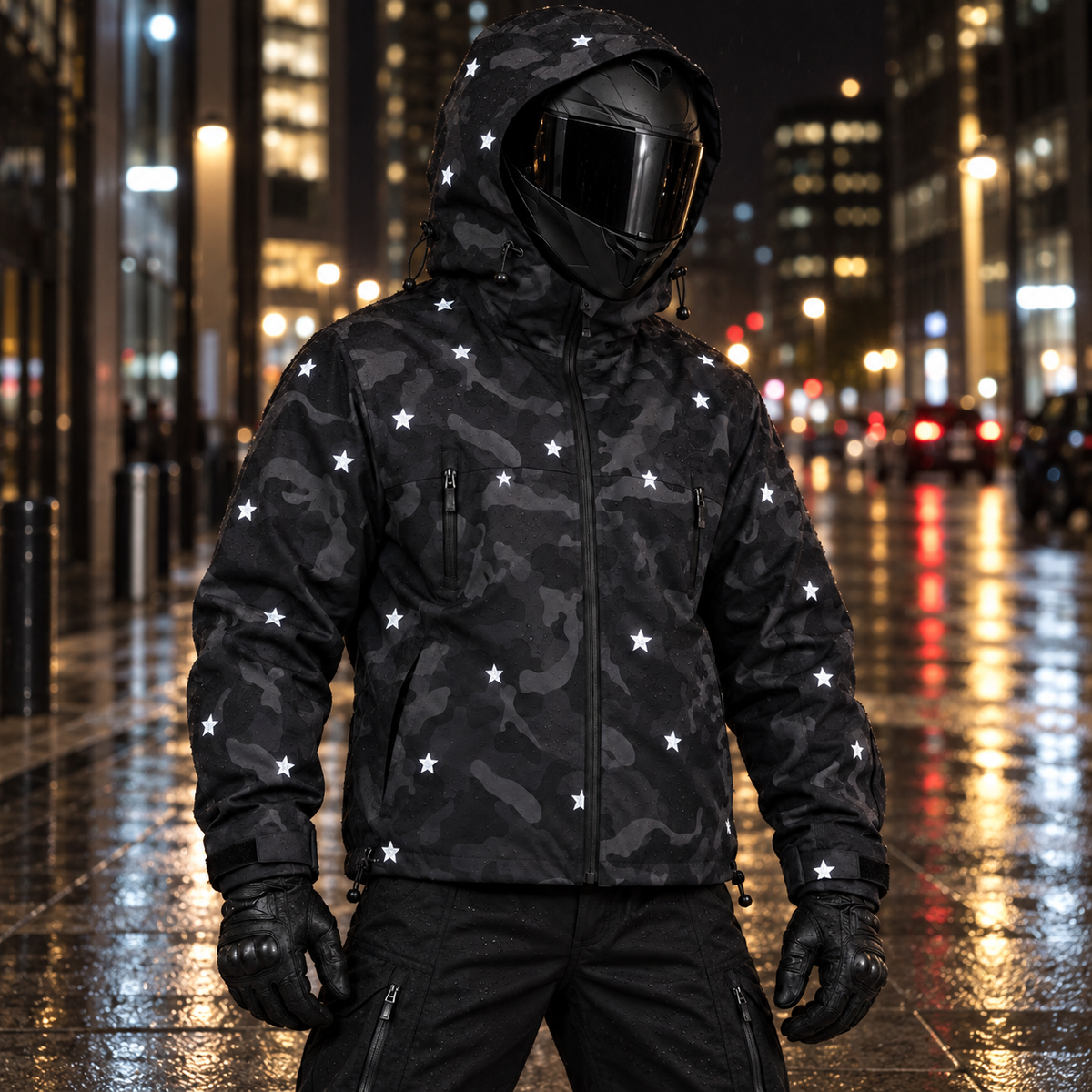 Night Shard Reflective Camo Tech Jacket