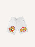 Shorts mit Kordelzug, „Evil Sun“- und Schriftzug-Print