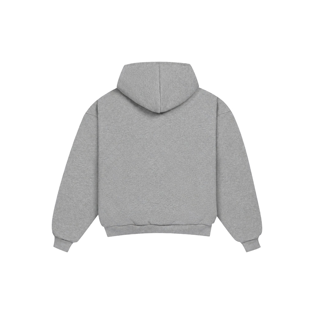 Sweat à capuche zippé réversible à carreaux V2 (gris foncé/anthracite)
