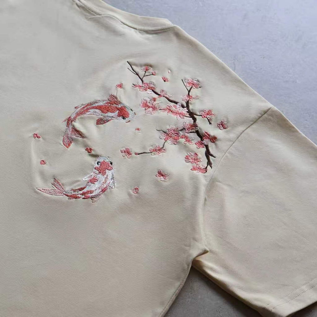 “Drifting Blossom” Tee - Cream