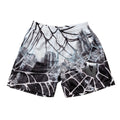 Lediga meshshorts med spindelnätsmönster