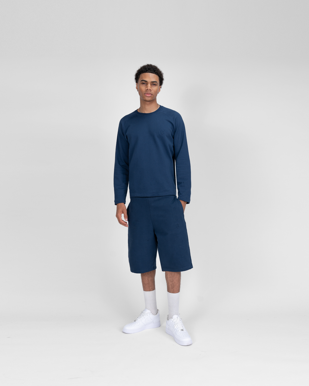 SU LANGARM-SHIRT - MARINEBLAU