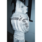 "DIRTY SNOW" kristallbeströdd hoodie