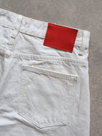 Bone White Baggy Denim