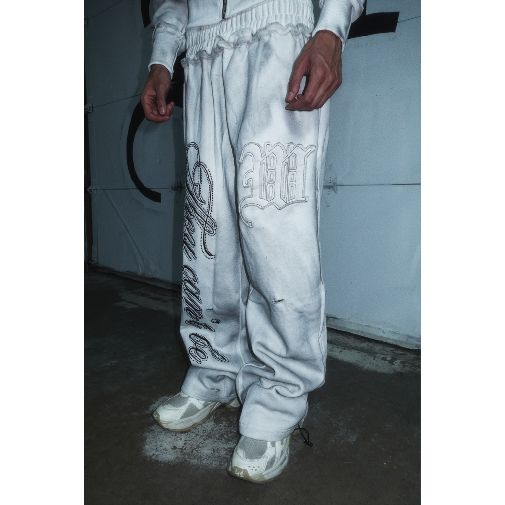 "DIRTY SNOW" PANTALONI DELLA TUTA CRISTALLIZZATI