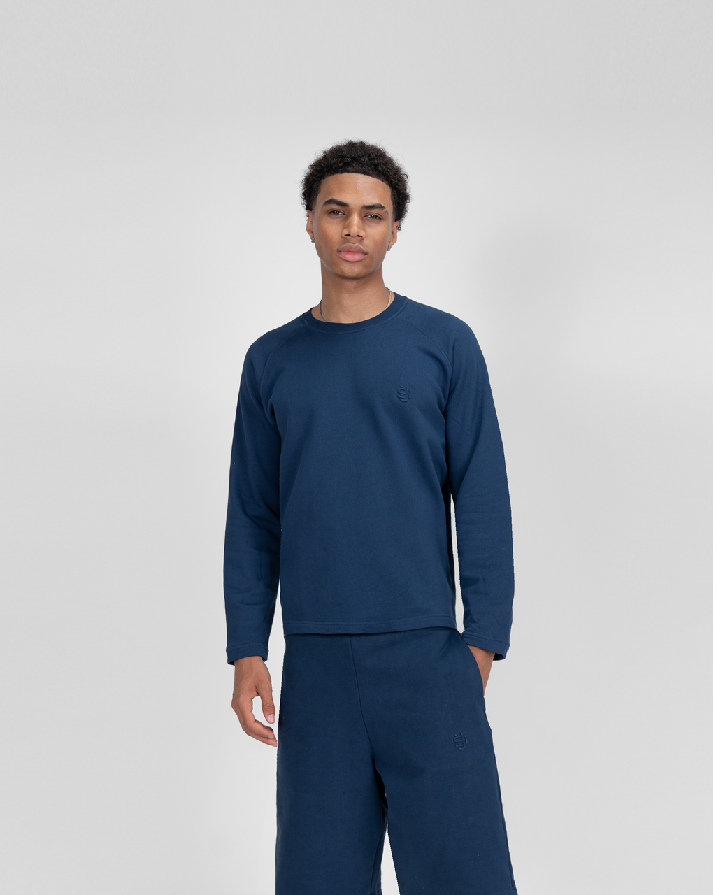 SU LANGARM-SHIRT - MARINEBLAU