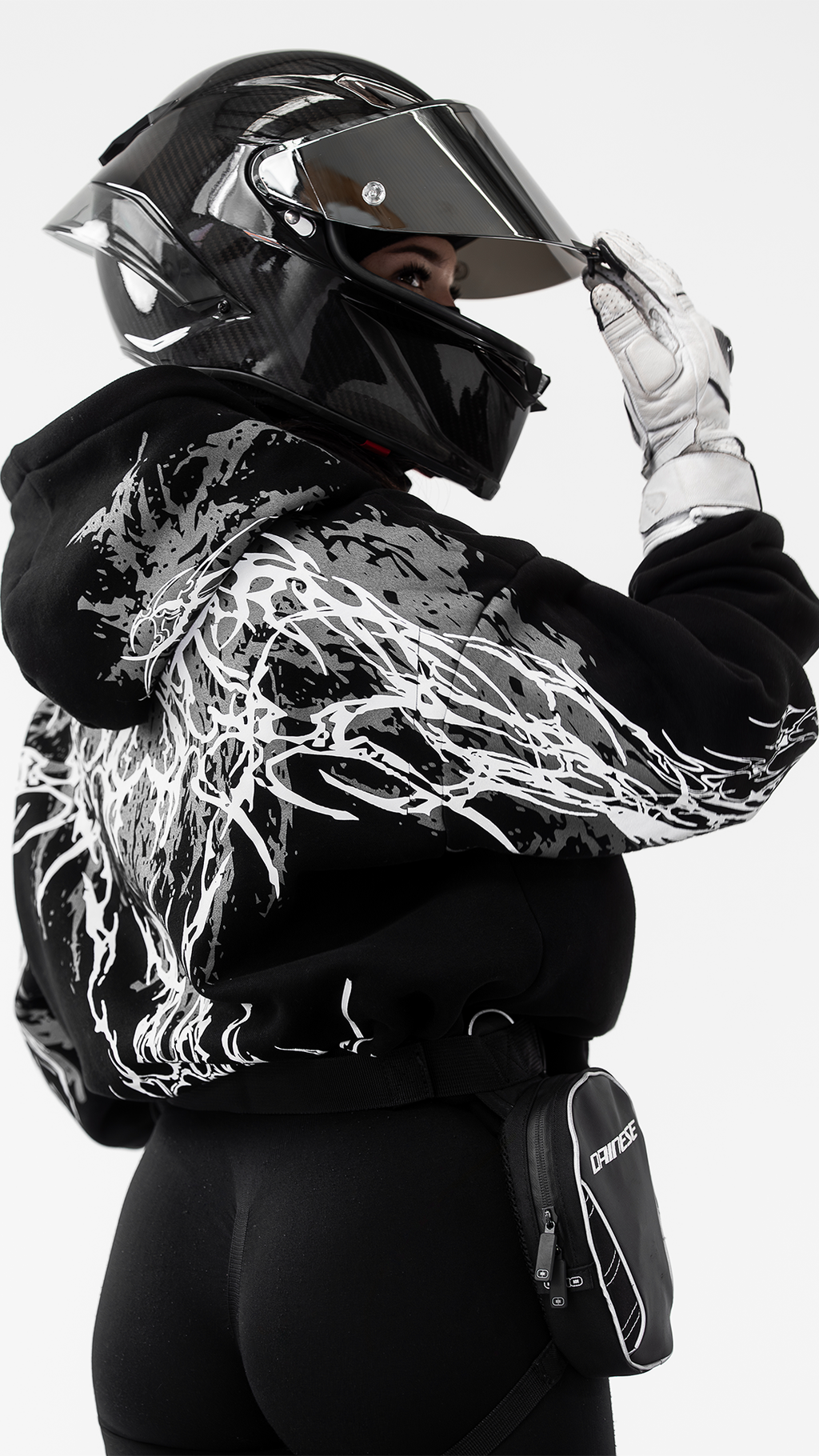 V2 reflektierender Kapuzenpullover
