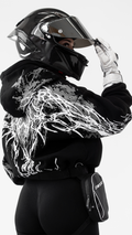 V2 reflektierender Kapuzenpullover