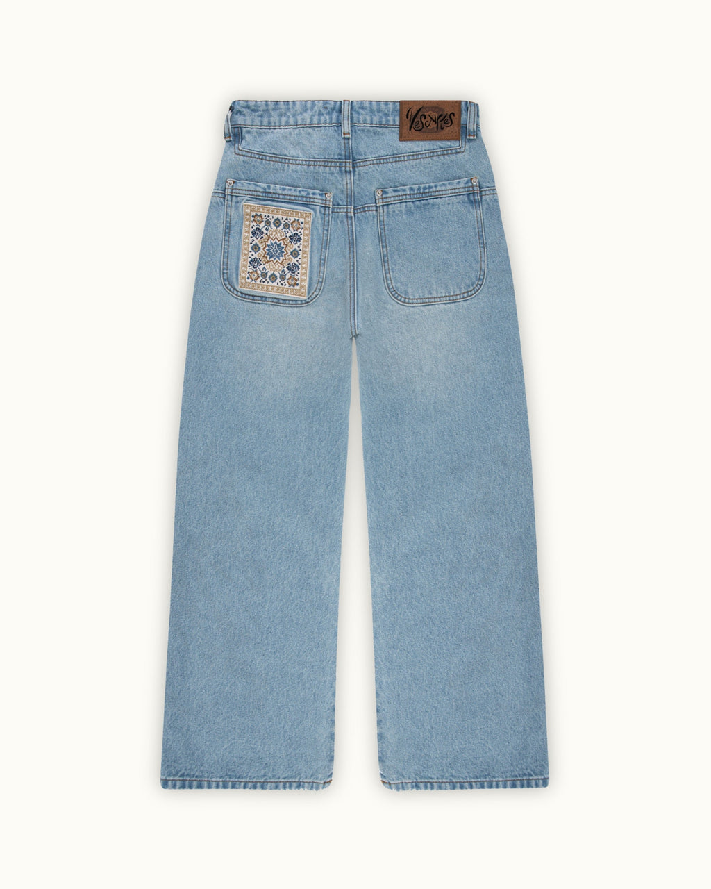 Tapis en patchwork de jean