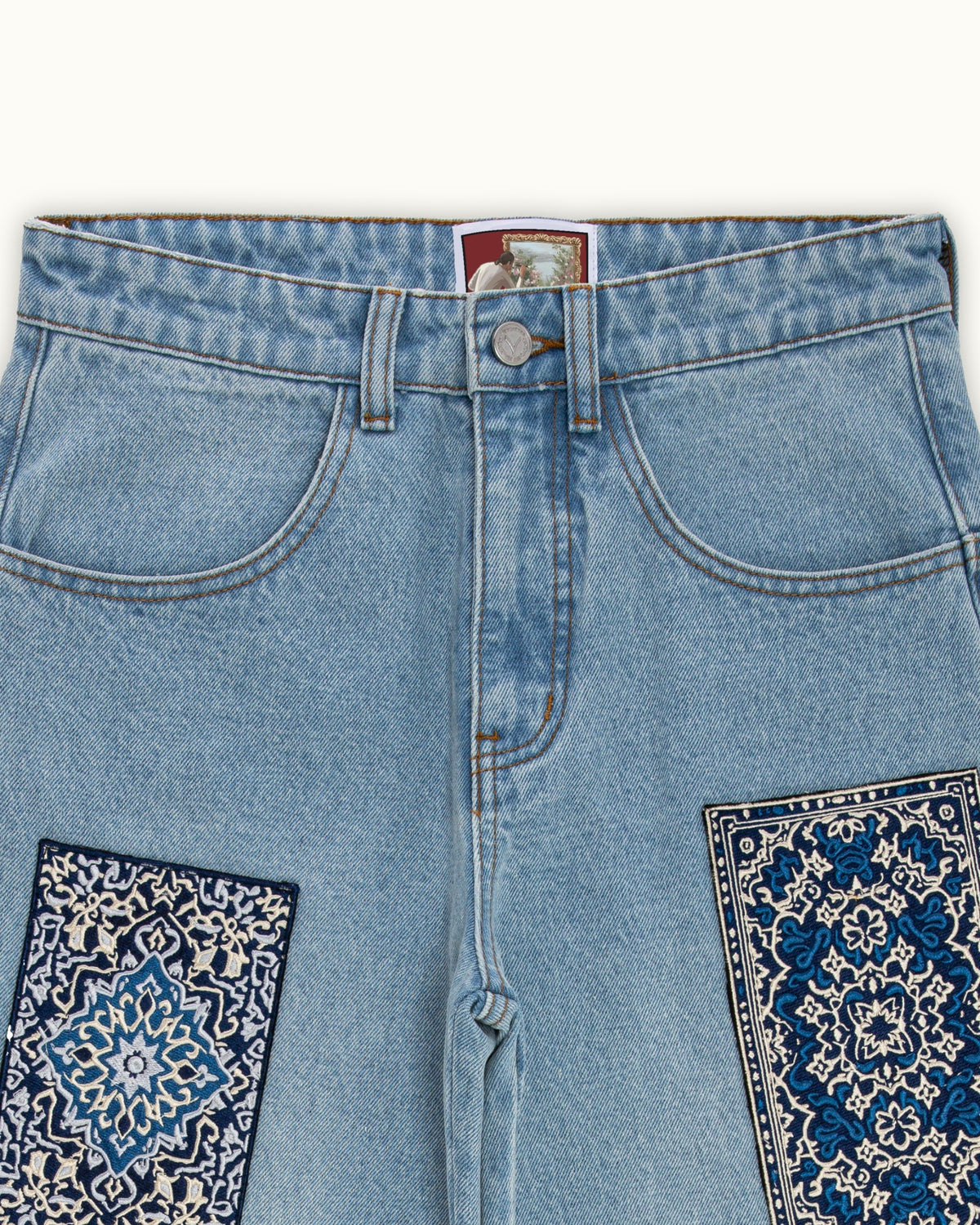 Teppich aus Denim-Patchwork