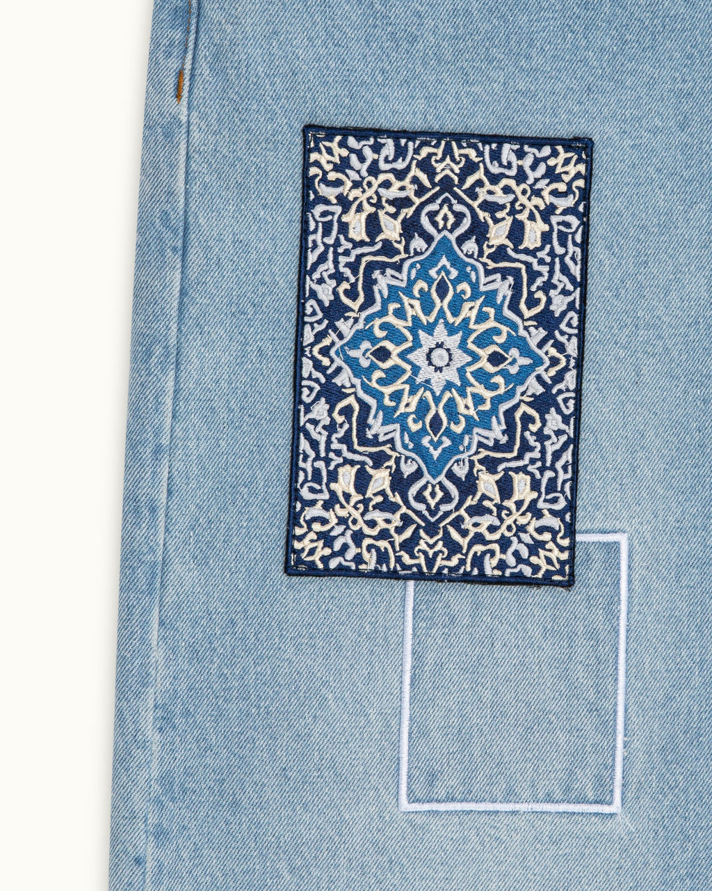Tapis en patchwork de jean