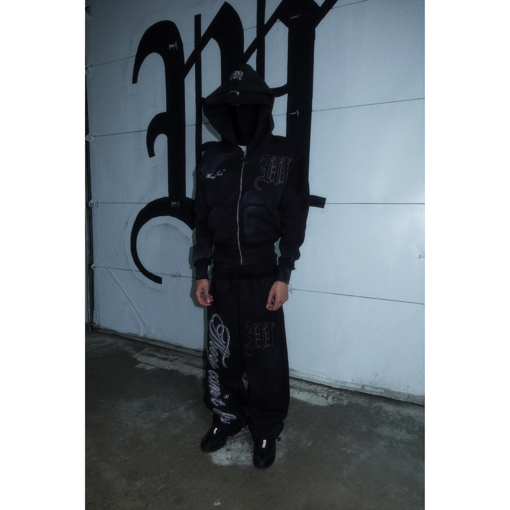 "ASPHALT" CRYSTALIZED SWEATSUIT