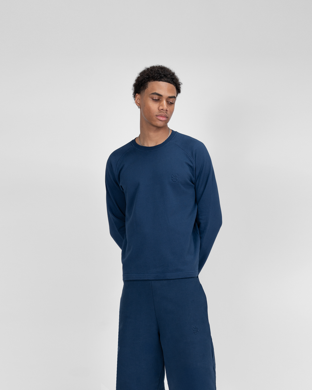 SU LANGARM-SHIRT - MARINEBLAU