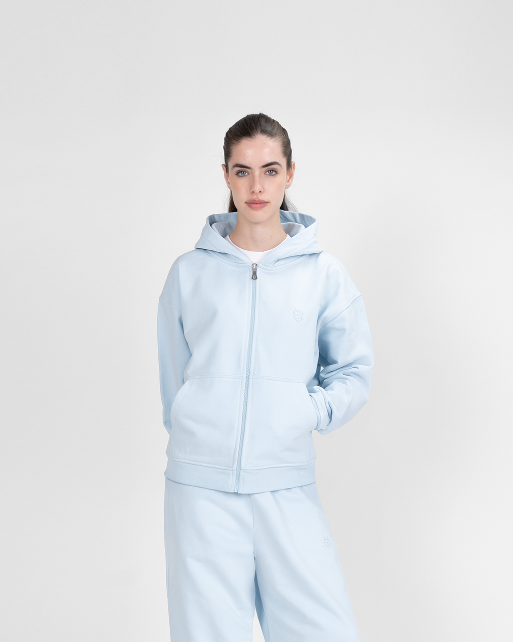 Cerniera SU - azzurro ghiaccio