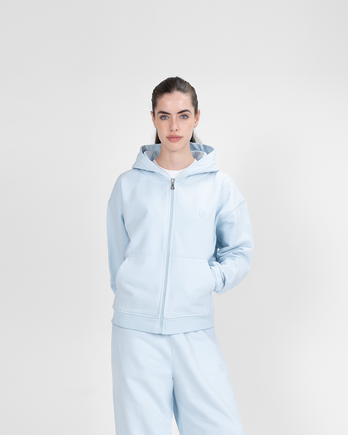 Cerniera SU - azzurro ghiaccio