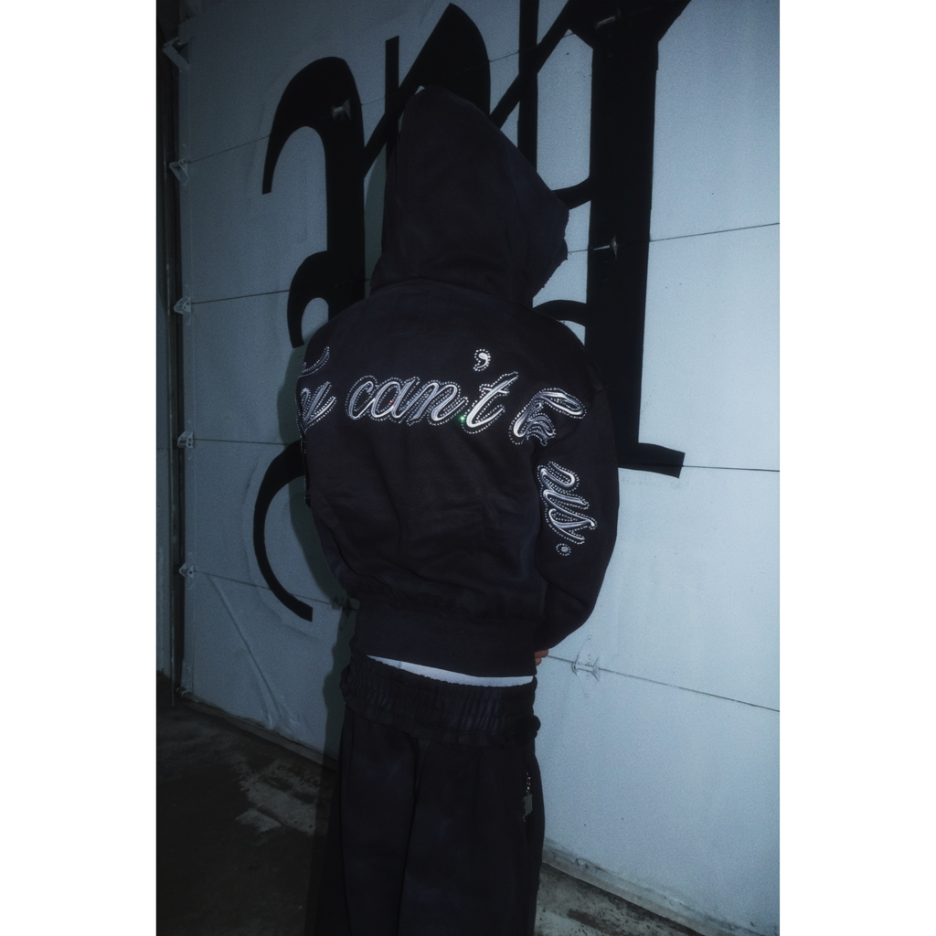 "ASPHALT" CRYSTALIZED SWEATSUIT