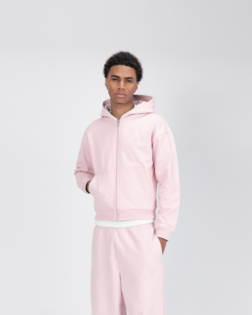 FELPA CON CERNIERA SU - ROSA