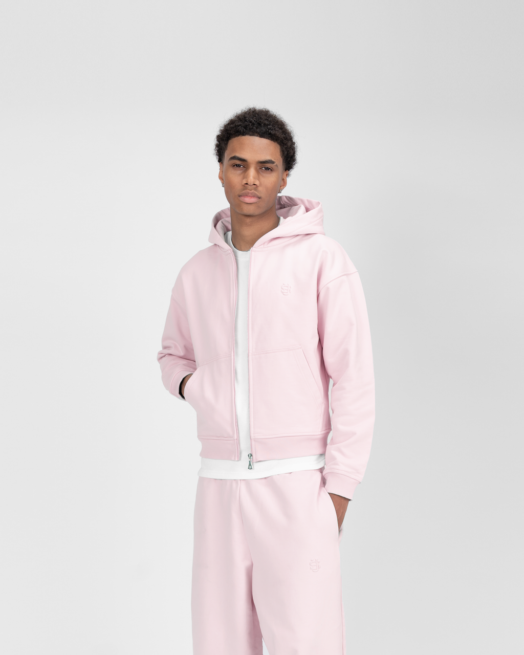 FELPA CON CERNIERA SU - ROSA