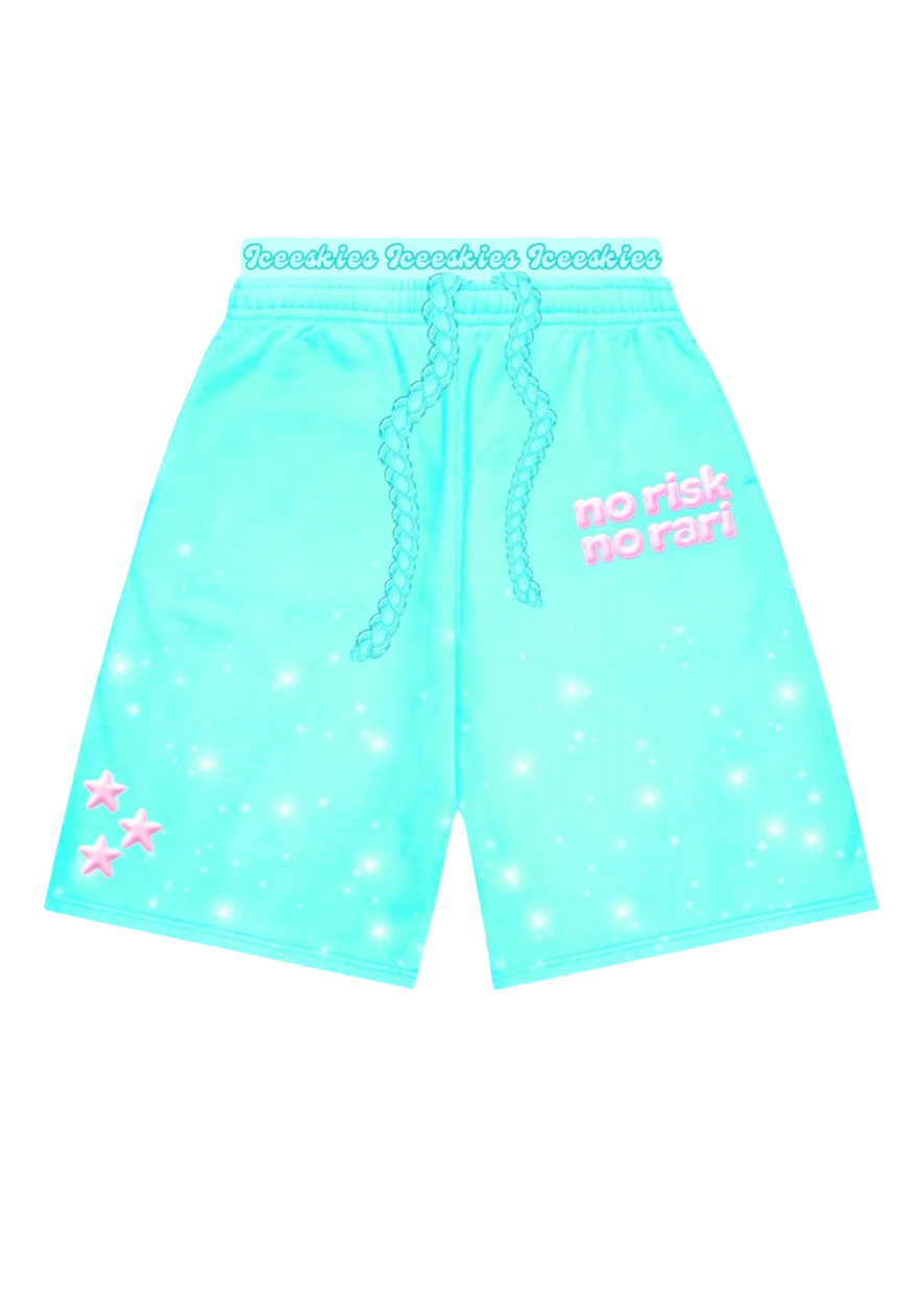 Turkooisblauwe shorts