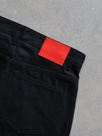 Onyxschwarze Baggy-Jeans