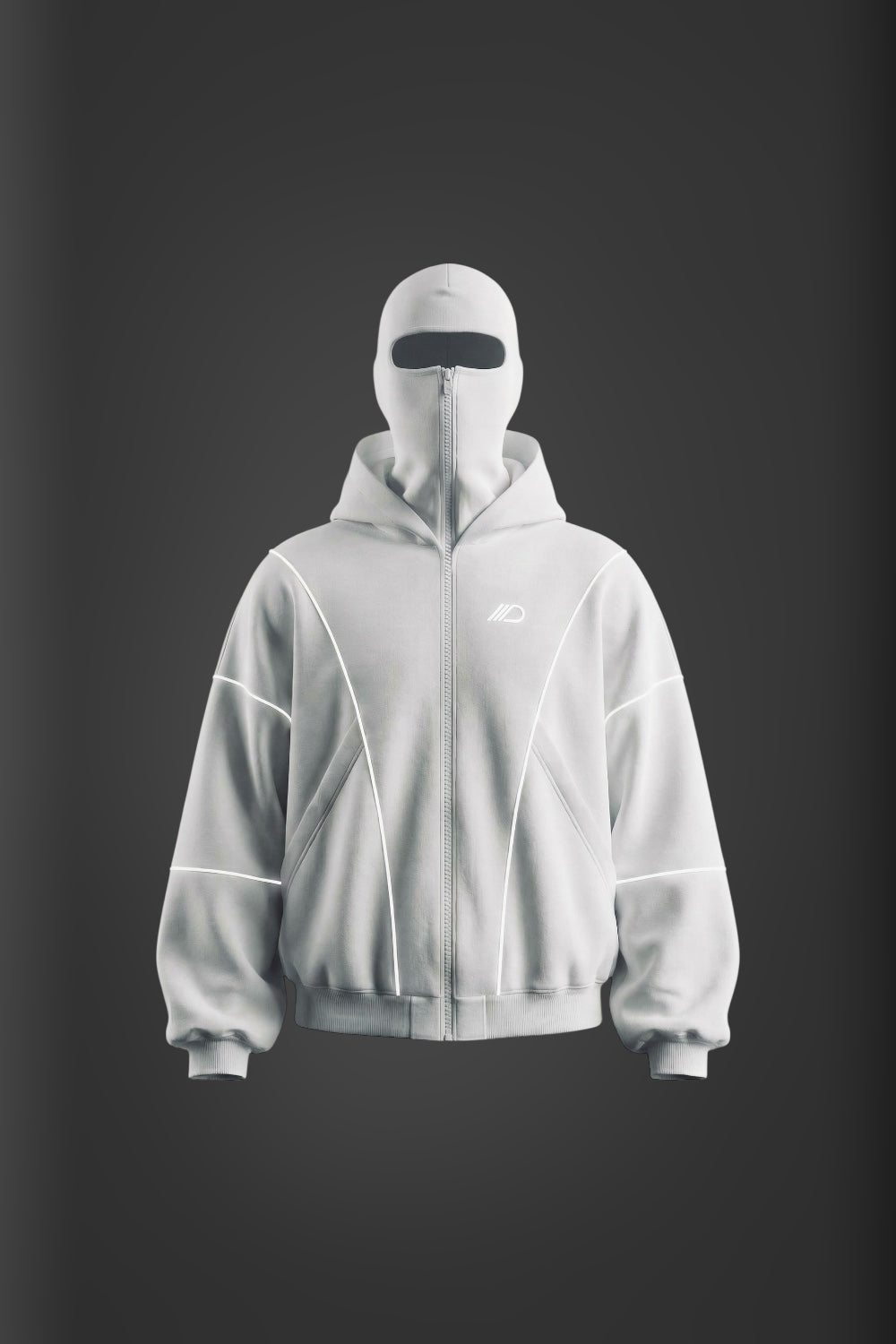 ZIP-HOODIE „LIGHTNING“ WEISS