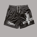 Pantaloncini in mesh con stampa «Gesù salva»
