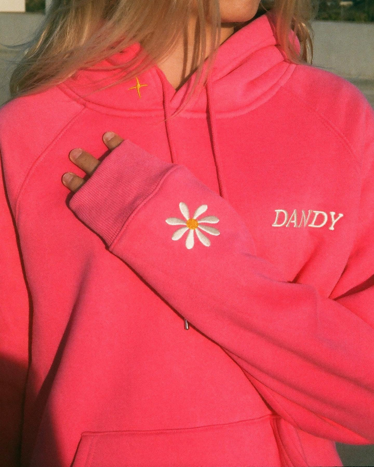 "Physical Touch" Oversized Lux Hoodie in Hot Pink