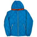 Final Sizes: Diamond Stitch Reversible Puffer Jacket In Blue & Orange