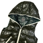Final Sizes: Hooded Puffer Gilet In Dark Green