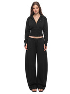 Sweat à capuche zippé court Sculpt
