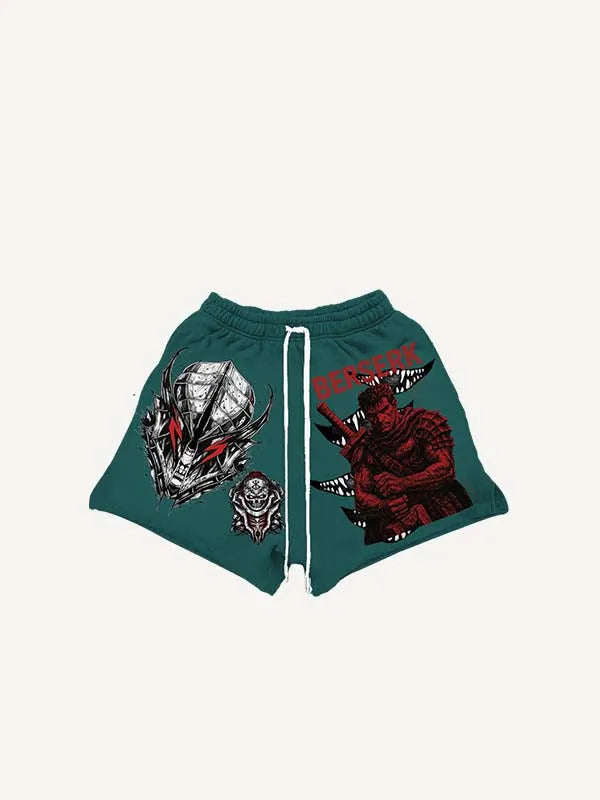 Shorts mit Grafik-Print und Kordelzug in der Taille