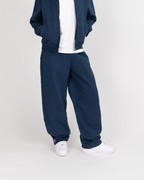 SU-joggingbroek met rits - marineblauw