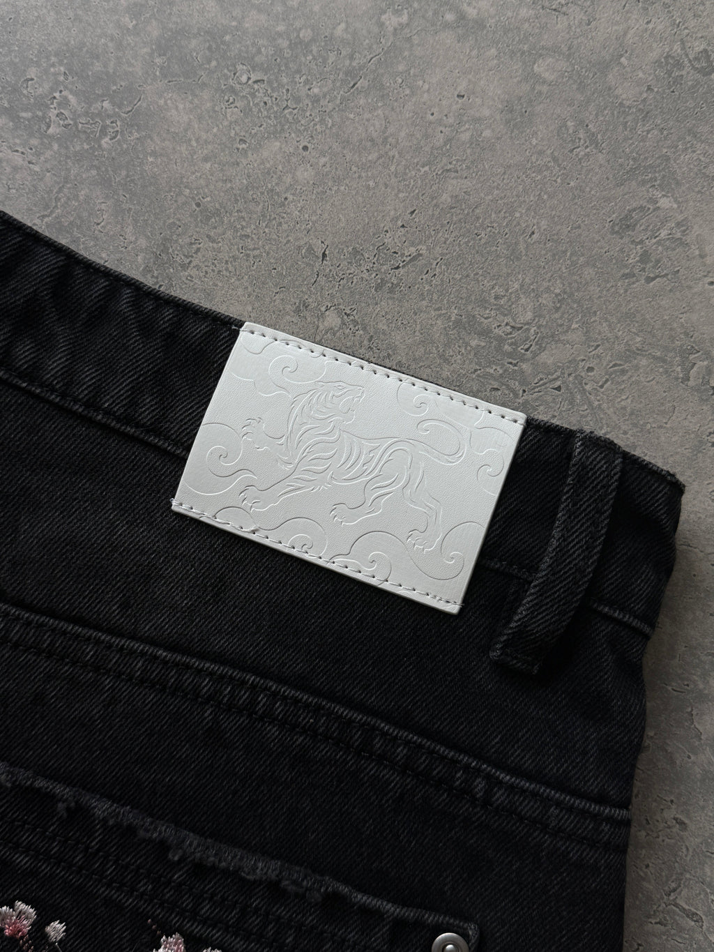 “Ivory Prowl” Baggy Denim