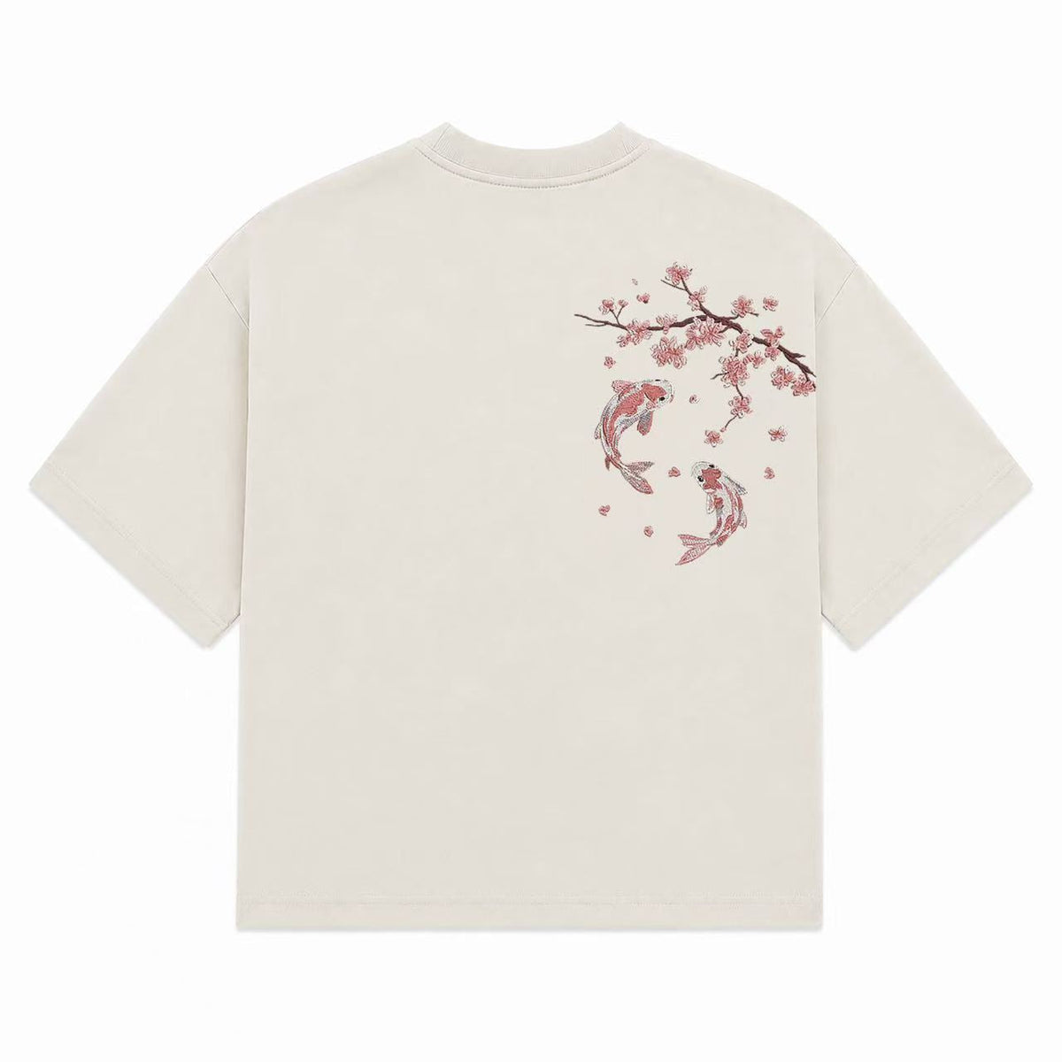 “Sakura Koi” T-shirt-Crème