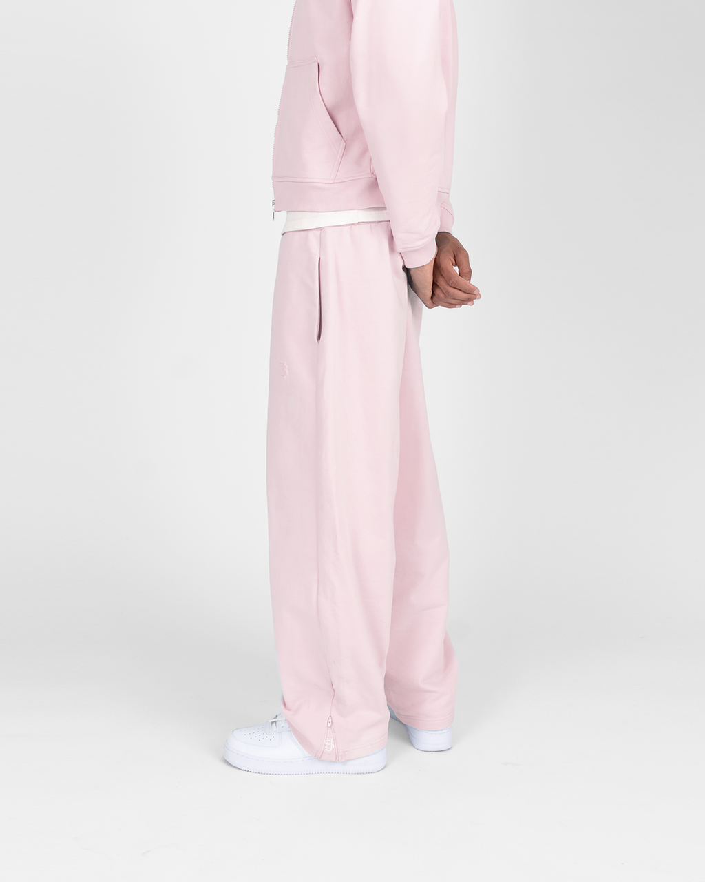 PANTALON DE JOGGING ZIPPÉ SU - ROSE