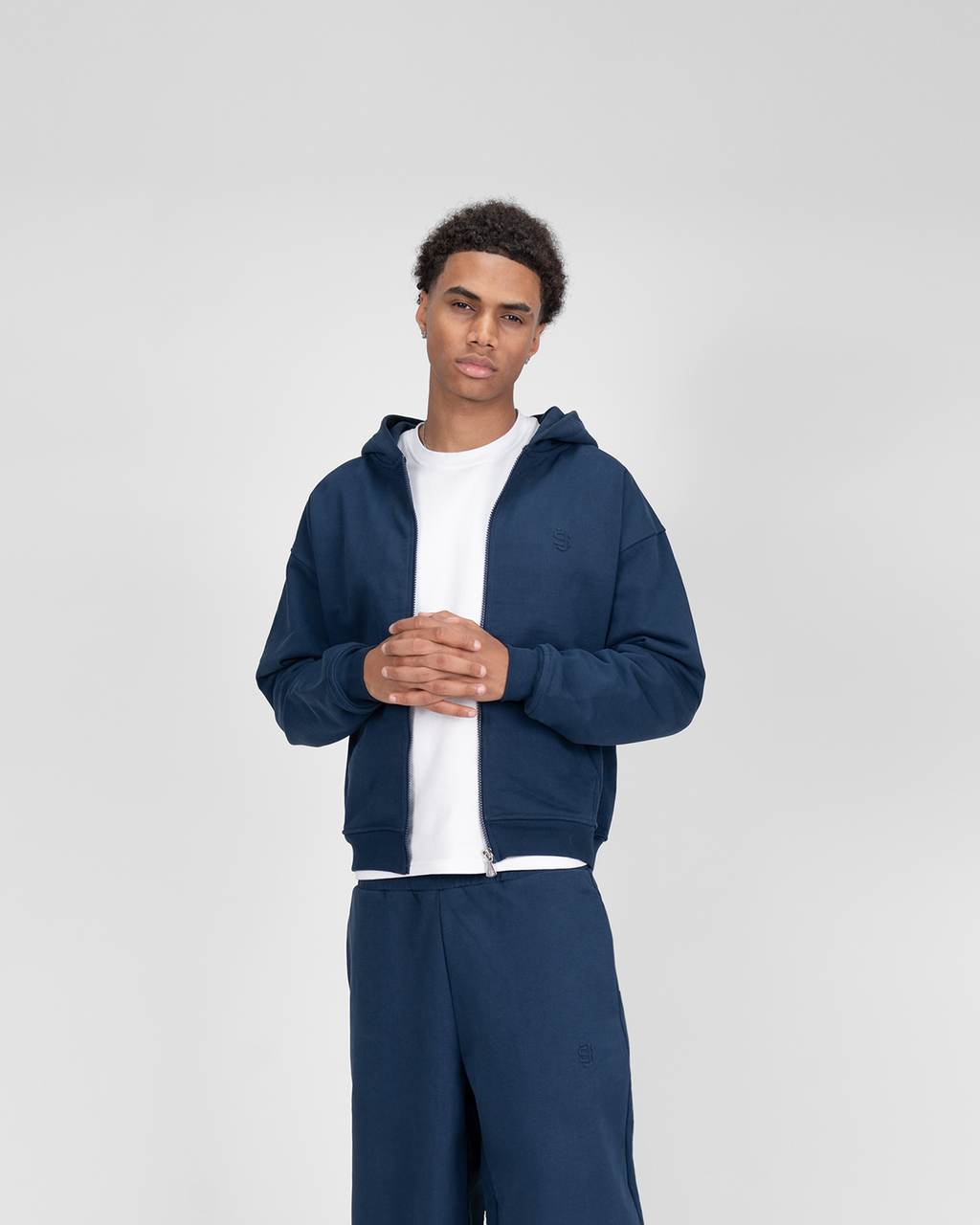 Sudadera con cremallera - azul marino