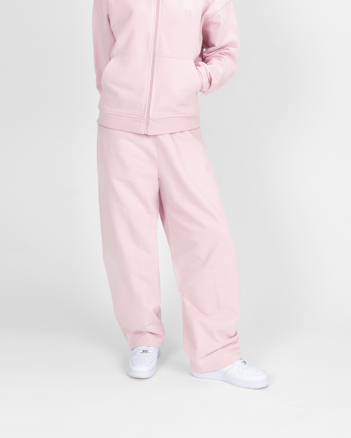 PANTALON DE JOGGING ZIPPÉ SU - ROSE
