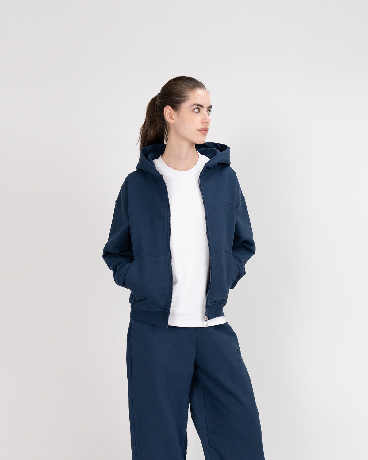 Sudadera con cremallera - azul marino