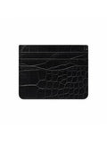 Onyx Croc Card Holder