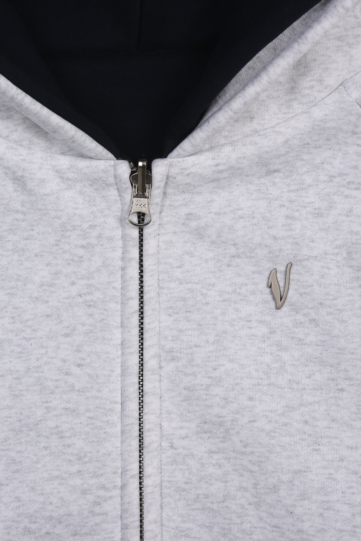 Reversible Double Hood Zip-Hoodie（Navy/Grey）