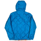 Final Sizes: Diamond Stitch Reversible Puffer Jacket In Blue & Orange