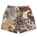 Męskie szorty z siateczki z grafiką w stylu vintage i paisley