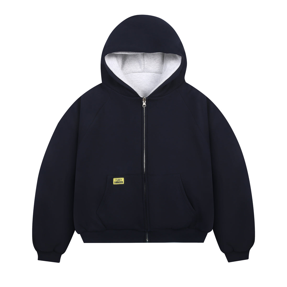 Reversible Double Hood Zip-Hoodie（Navy/Grey）