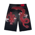 Jorts baggy « Crimson Rift » motif dragon