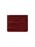 Burgundy Croc Card Holder