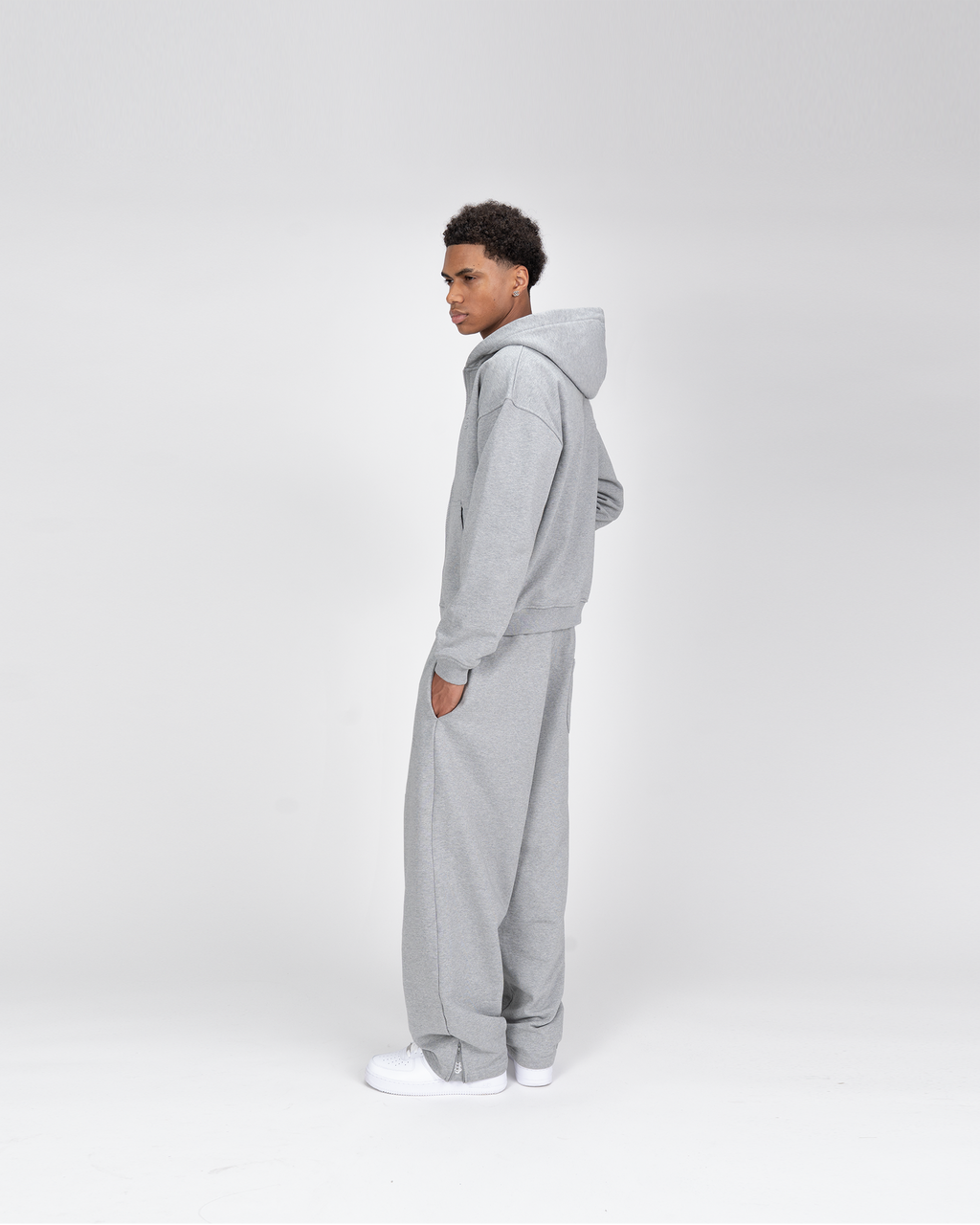 PANTALON DE JOGGING ZIP SU - GRIS
