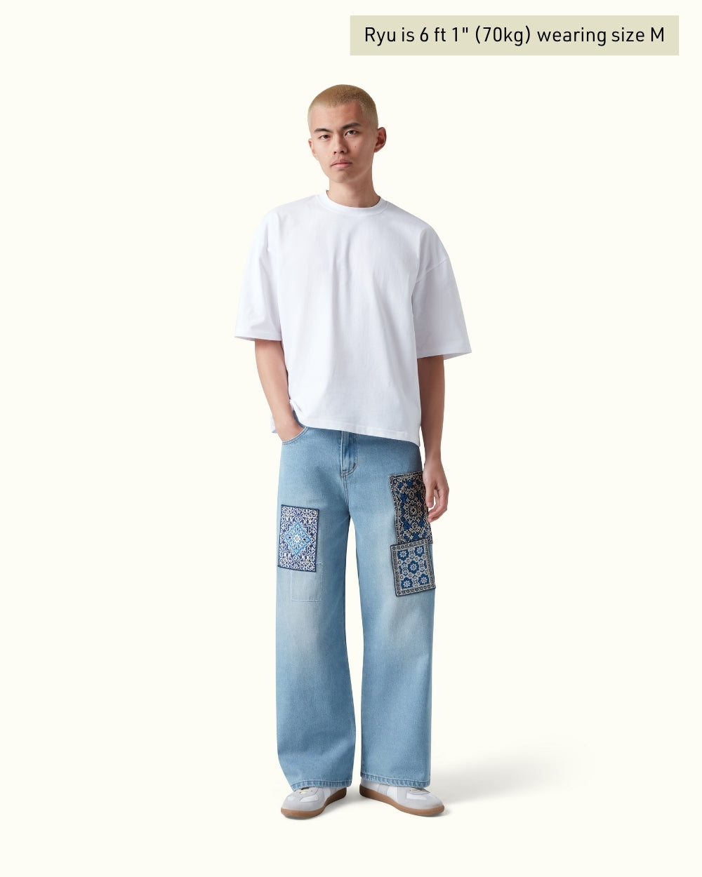 Teppich aus Denim-Patchwork